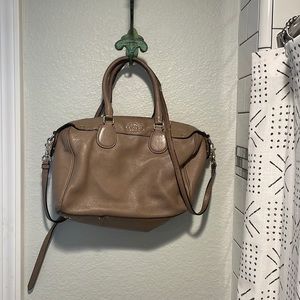 Coach purse tan/beige leather used